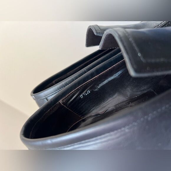 DONALD PLINER MEN’S BLACK LEATHER SHOES SIZE 8.5 - Picture 3 of 9